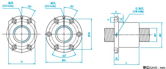 SFV1604滾珠絲杠圖 SFV1604滾珠絲杠螺母圖